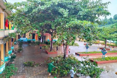 Phòng GDĐT huyện Ngọc Hồi cho học sinh nghỉ học phòng, chống, ứng phó với bão Noru và mưa lớn