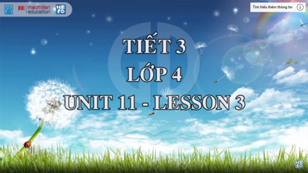 Demo tiết giảng mẫu Tiếng Anh 4 Tập 2: Tiết 3/ Unit 11/ Lesson3