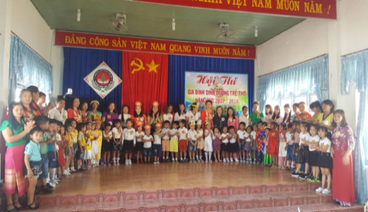 Trường MN Họa Mi tổ chức Hội thi gia đình và dinh dưỡng trẻ thơ