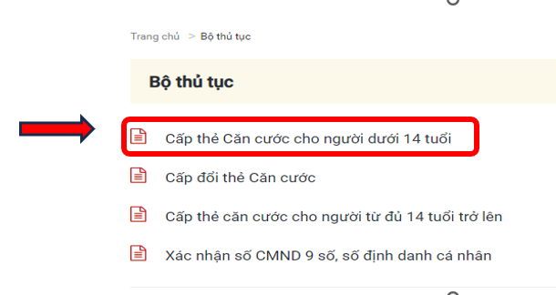 Hướng dẫn nộp hồ sơ trực tuyến đề nghị cấp thẻ Căn cước cho trẻ từ 6 đến dưới 14 tuổi- Ảnh 8.