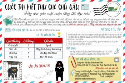 Cuộc thi viết thư cho chú gấu: “Hãy cho gấu cuộc sống tốt đẹp hơn”