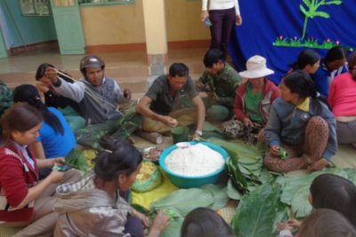 Trường mầm non Họa Mi Tưng bừng Ngày hội bánh chưng xanh – chia sẻ xuân yêu thương